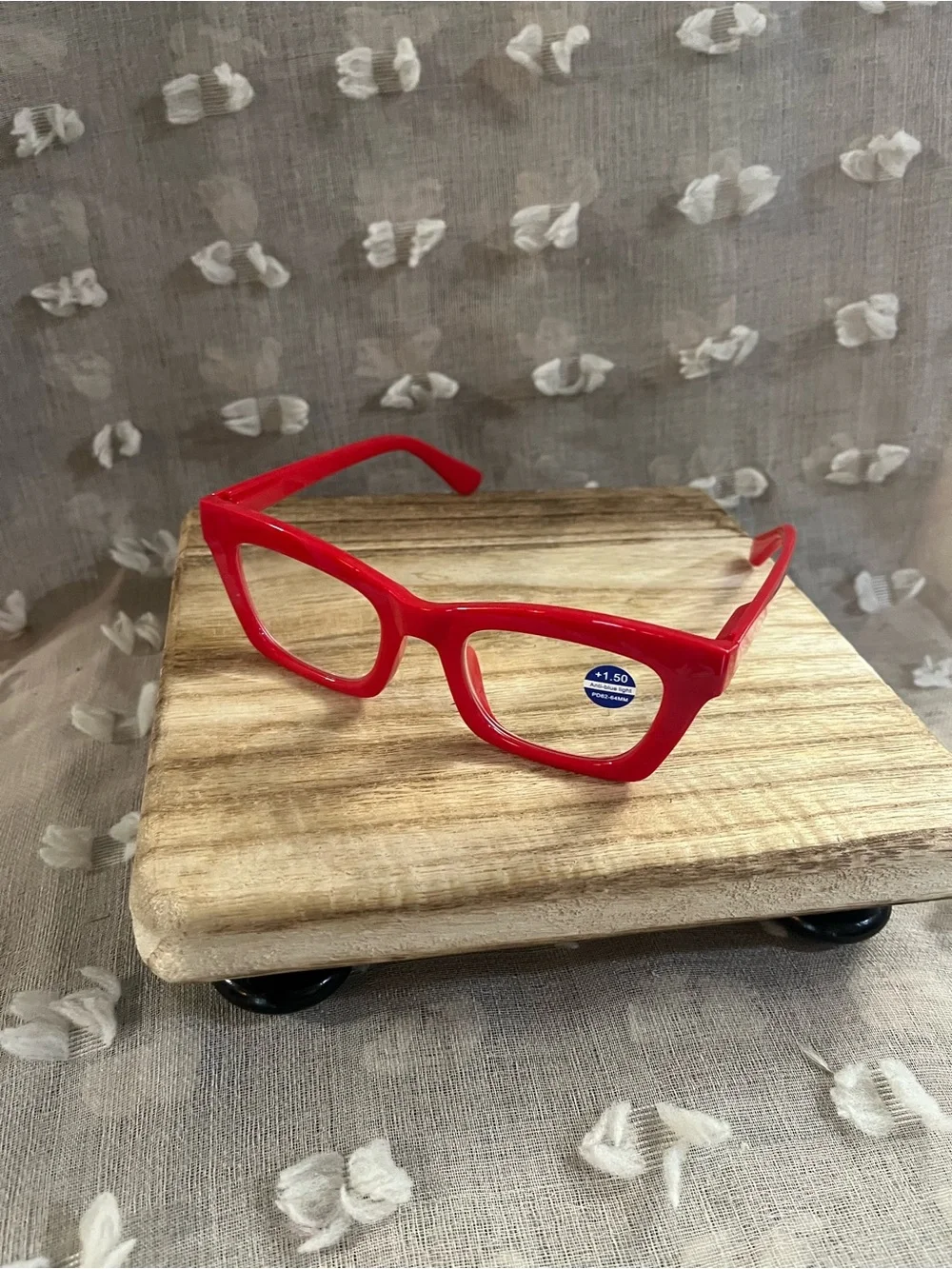 Red Chunky Frame Glasses - Stylish